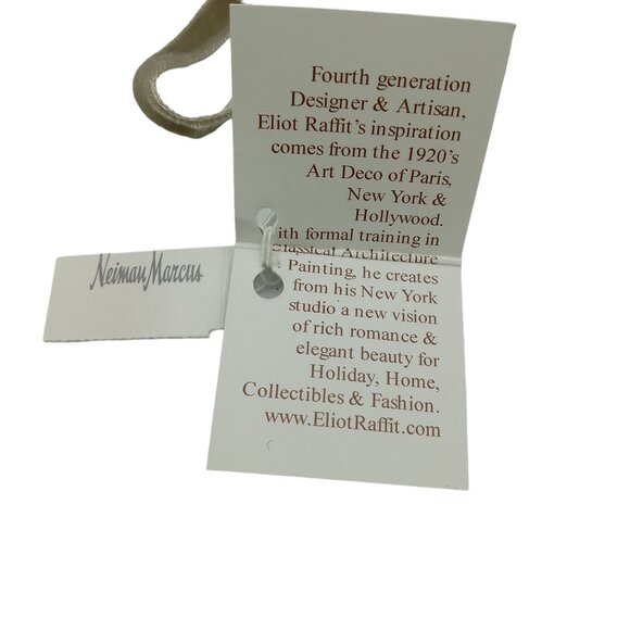 Eliot Raffit Elephant Ornament With Glass Glitter - Vintage Neiman Marcus Glitzy - Picture 4 of 10